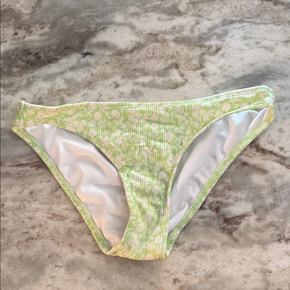 Xhilaration Green and White Bikini Bottoms *BOTTOMS ONLY*